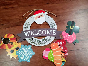 Interchangeable Welcome Sign for Front Door