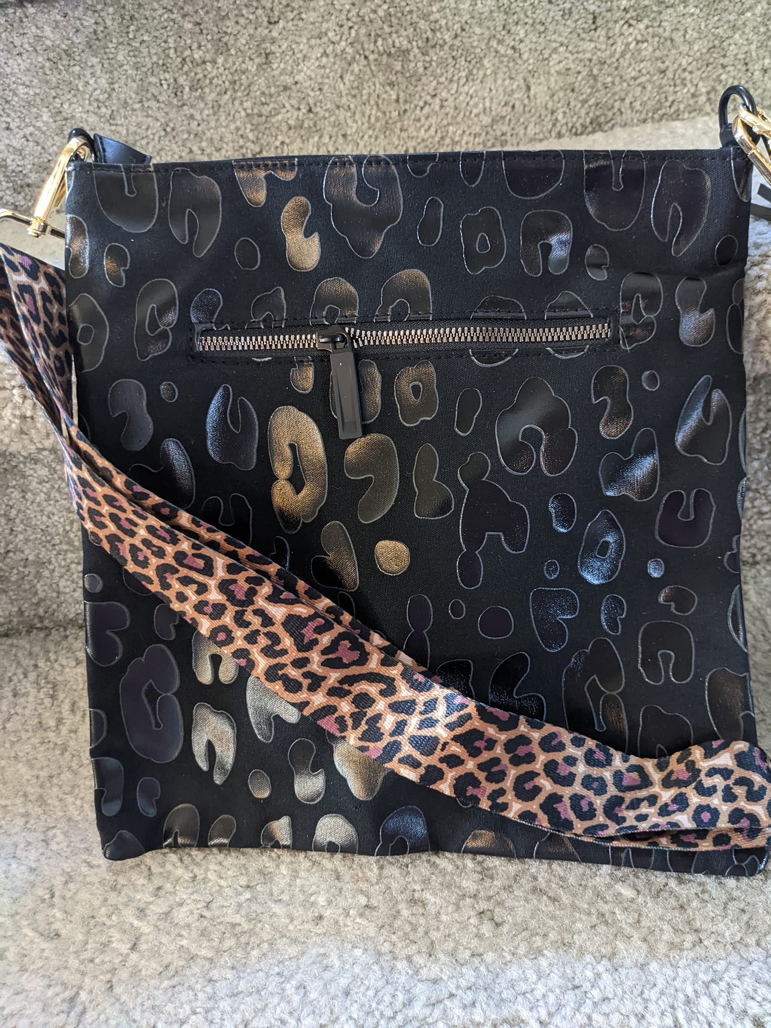 Leopard crossbody purse