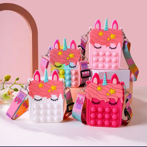 Unicorn Fidget Pop It Purses